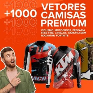 Vetores Camisa Ciclismo Pesca Mountain Bike Mtb Sublimação