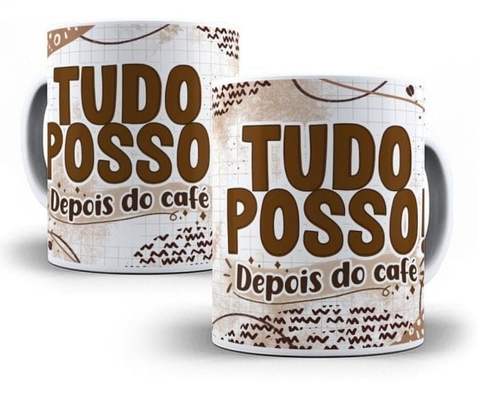 24 Estampas Caneca Flork Café Sublimação Pdf Editável + Png
