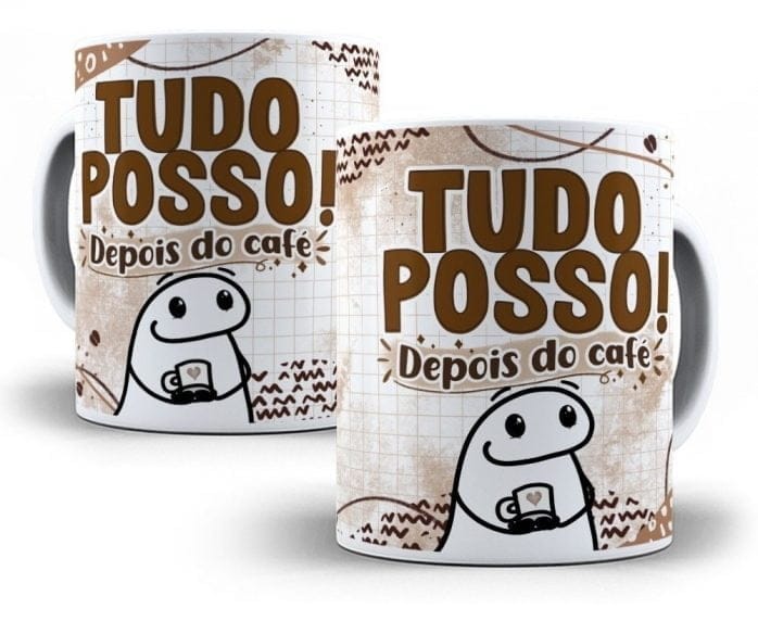 24 Estampas Caneca Flork Café Sublimação Pdf Editável + Png