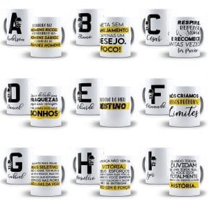 26 Artes Para Caneca Alfabeto Masculino Editável Em Corel