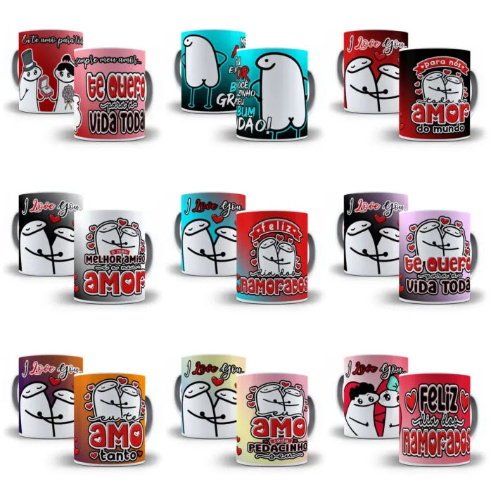 30 Designs Românticos para Caneca - Dia dos Namorados