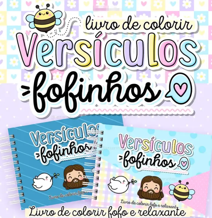 Livro de Colorir PDF - Versículos Fofinhos para Crianças