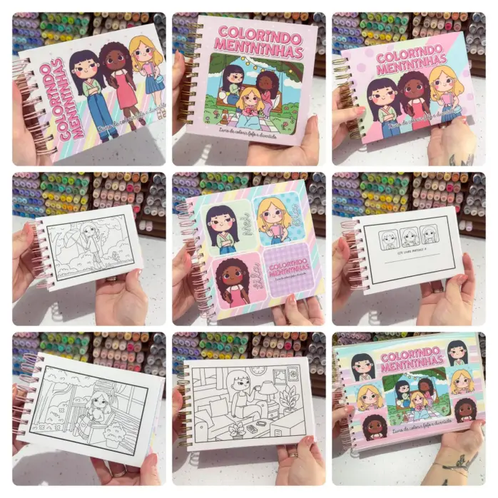 Livro de Colorir Digital: Menininhas em PDF - Imagem 2