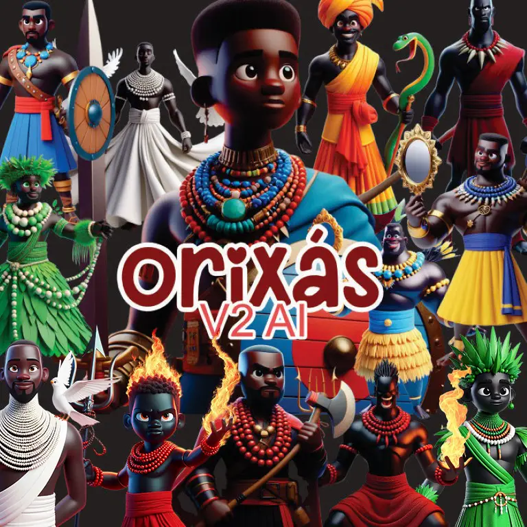 Pacote de Artes 3D dos Orixás em PNG para Sublimação 1 Pacote de Artes 3D dos Orixás em PNG para Sublimação
