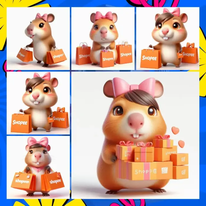 Capivara Rainha da Shopee: Kit Artes Digitais em PNG - Imagem 2