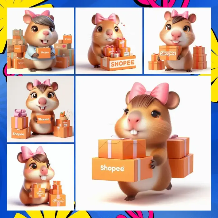 Capivara Rainha da Shopee: Kit Artes Digitais em PNG - Imagem 3