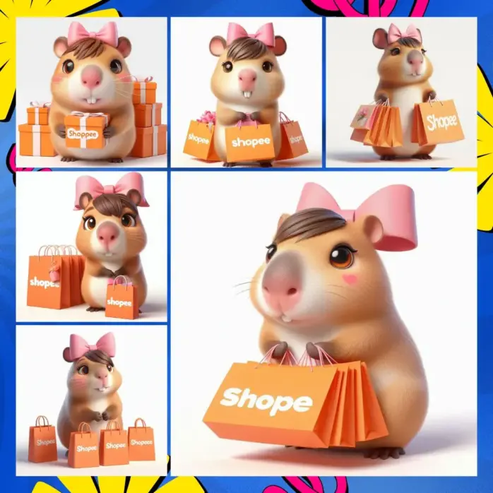 Capivara Rainha da Shopee: Kit Artes Digitais em PNG - Imagem 4