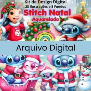 Arquivos PNG Stitch Temático Natalino Criativo