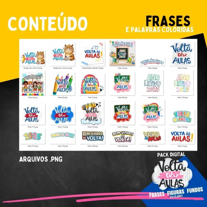 Kit Mascotes Escolares em PNG Personalizaveis Sublimação - Imagem 3