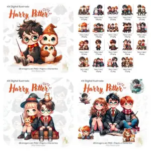 Arte digital Harry Potter para scrapbooking e cartonagem 21 35383 001