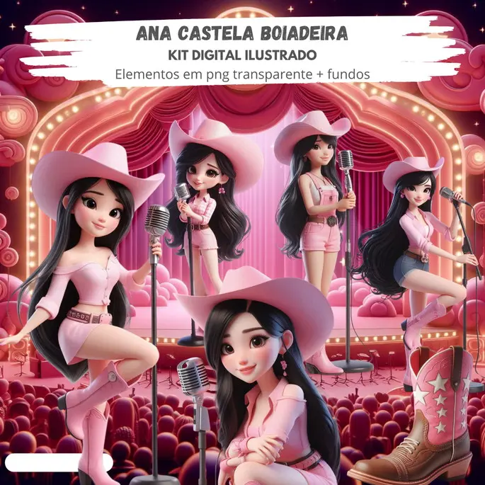 Kit Ana Castela PNG para Sublimacao e Scrapbooking 1 Kit Ana Castela PNG para Sublimacao e Scrapbooking