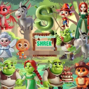 Kit PNG Shrek e Fiona para Scrapbooking e Cartonagem 5 35394 001