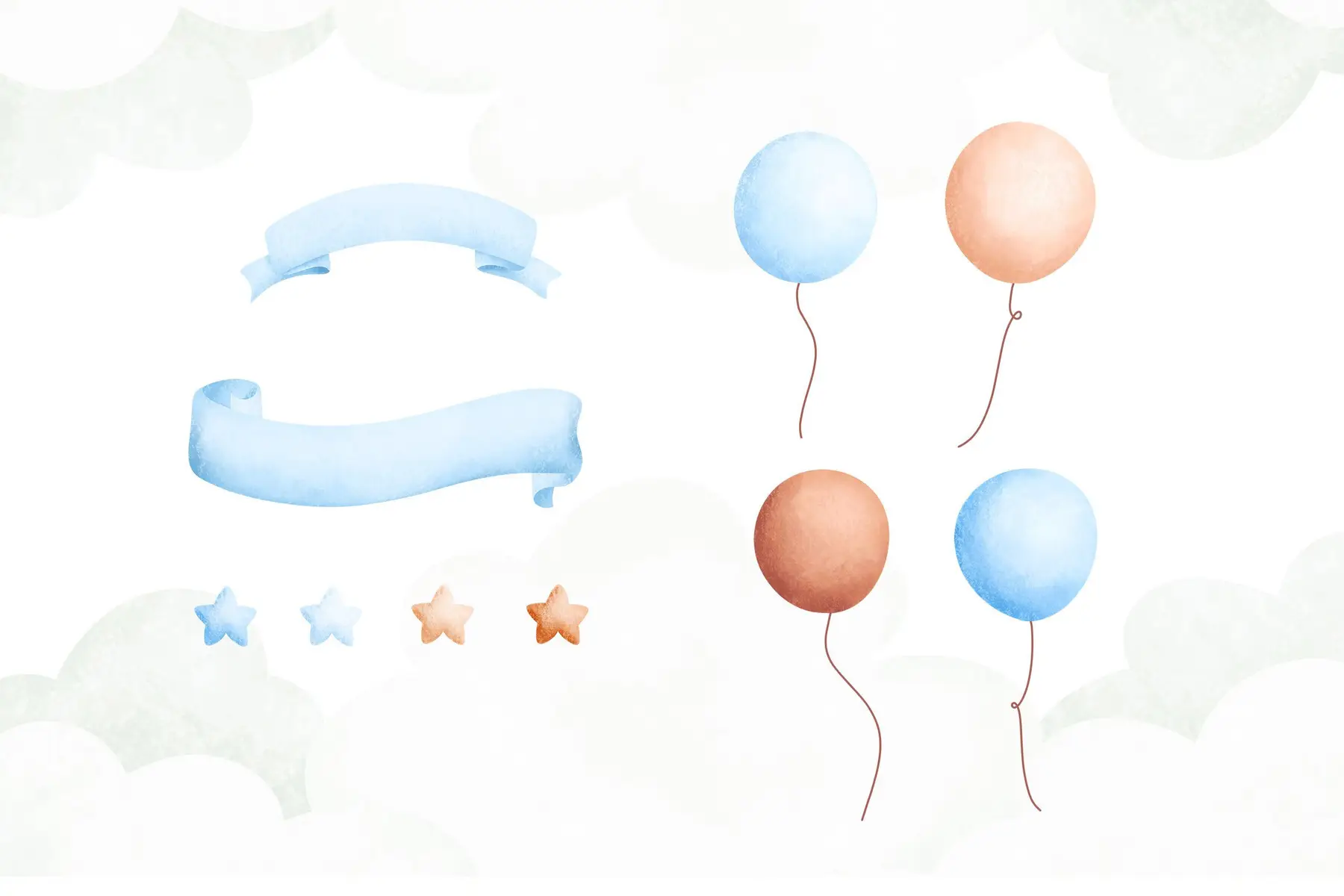 Baby Bear and Balloons: Clipart PNG Chá de Bebê Menino 4 Baby Bear and Balloons: Clipart PNG Chá de Bebê Menino - Imagem 4