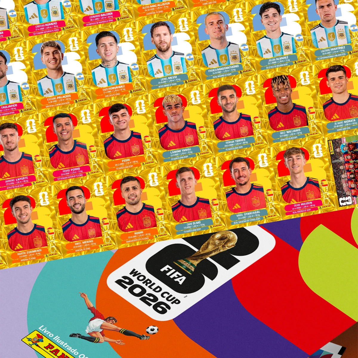 Todas Figurinhas Douradas Copa do Mundo 2026 para Imprimir 1 Todas Figurinhas Douradas Copa do Mundo 2026 para Imprimir