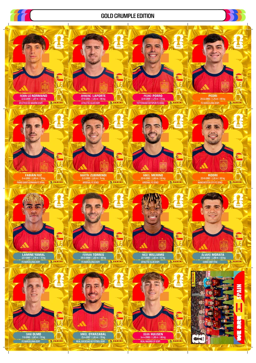 Todas Figurinhas Douradas Copa do Mundo 2026 para Imprimir 7 Todas Figurinhas Douradas Copa do Mundo 2026 para Imprimir - Imagem 7