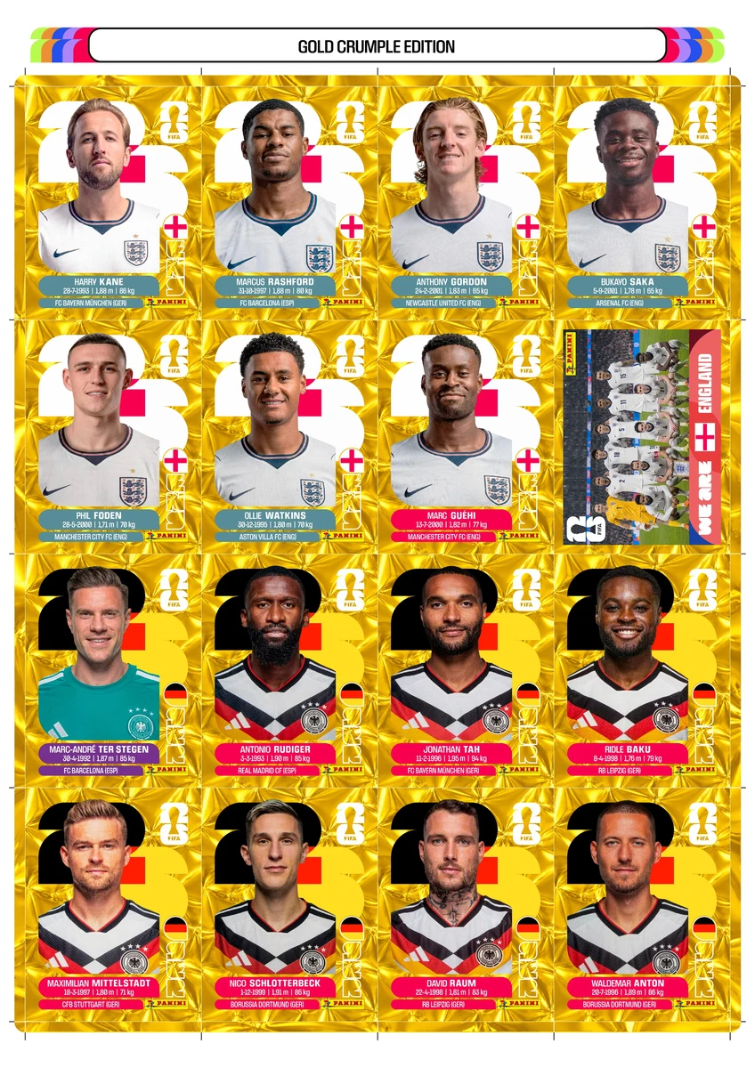 Todas Figurinhas Douradas Copa do Mundo 2026 para Imprimir 10 Todas Figurinhas Douradas Copa do Mundo 2026 para Imprimir - Imagem 10