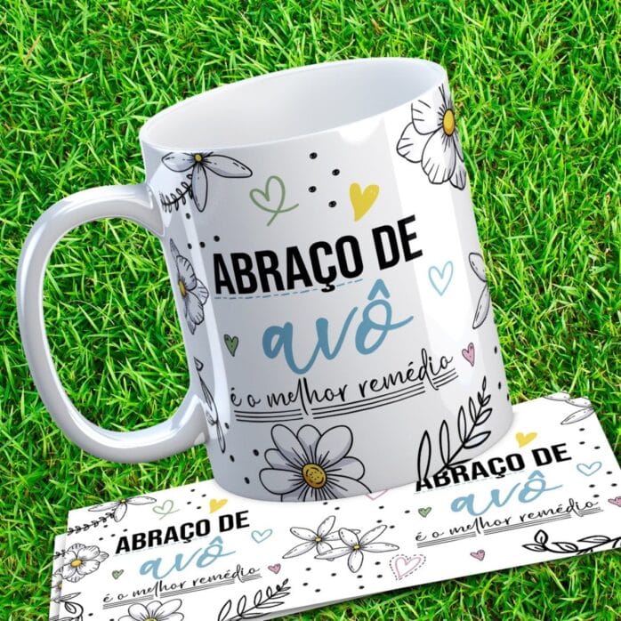 5 Artes Canecas Dia dos Avós Amor Eterno - Png e Corel