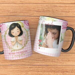 Kit 6 Artes para Caneca Primeira Eucaristia 14 6 artes para caneca primeira eucaristia sublimacao