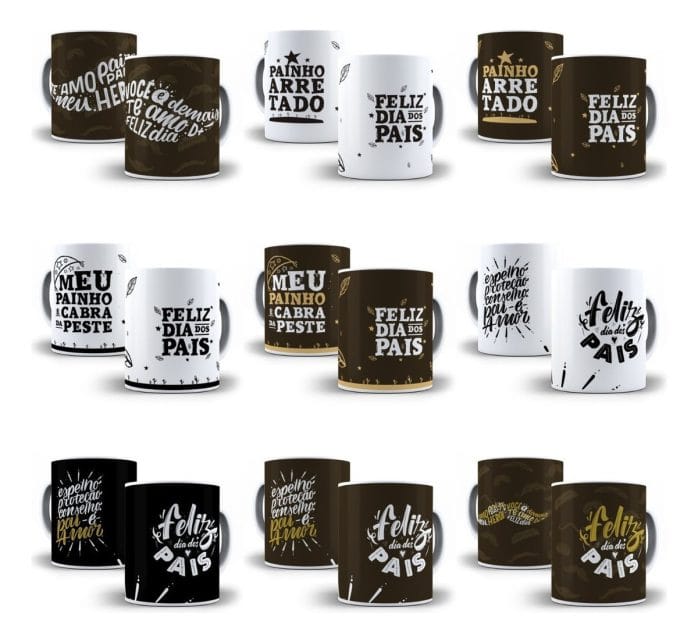 70 Estampas Caneca Dia Dos Pais Almofada Frases Vetores Png
