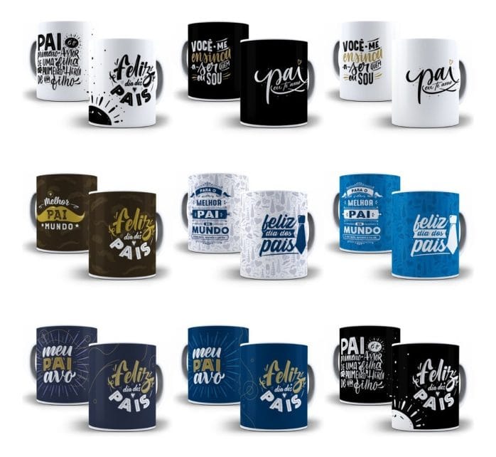 70 Estampas Caneca Dia Dos Pais Almofada Frases Vetores Png
