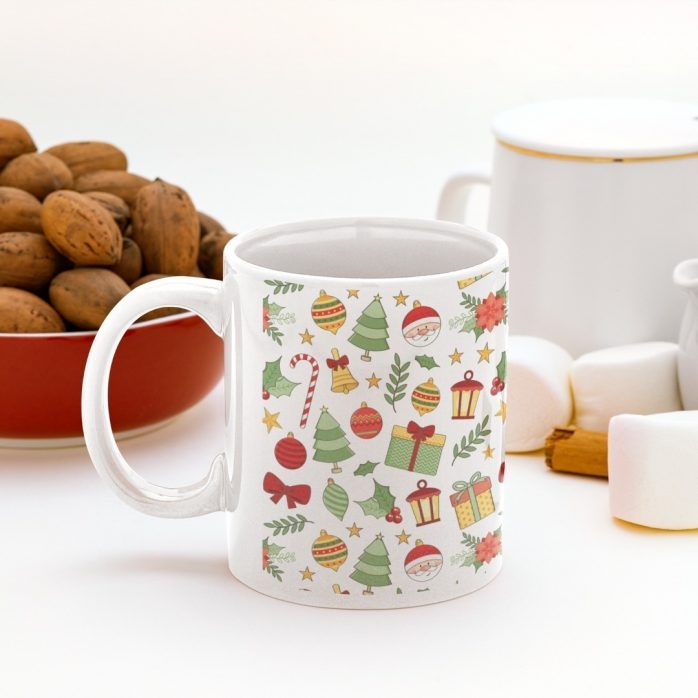 8 Estampas Artes Para Caneca Sublimação Natal Feliz  Em Png