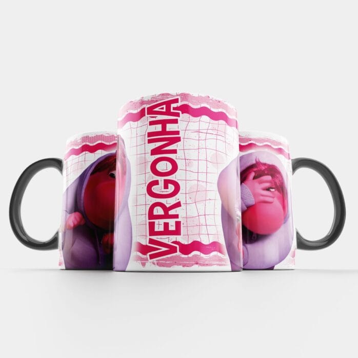 9 Artes Caneca Divertida-Mente 2 Nojinho Alegria Medo Raiva