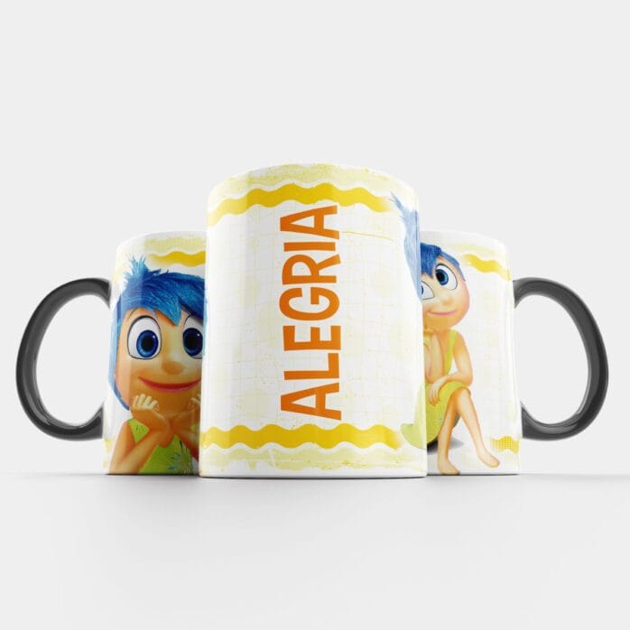 9 Artes Caneca Divertida-Mente 2 Nojinho Alegria Medo Raiva