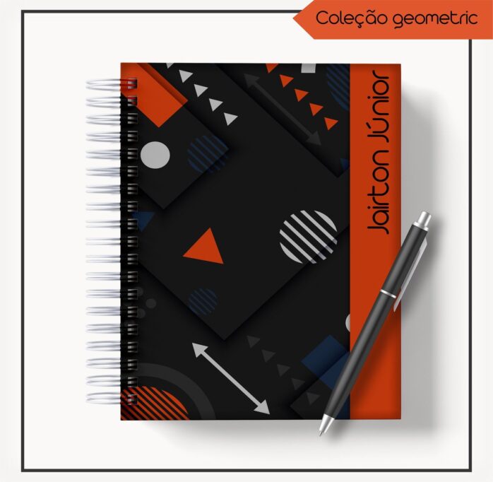 Agenda 2023 Masculina Geométrico Laranja