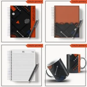 Agenda 2023 Masculina Geométrico Laranja