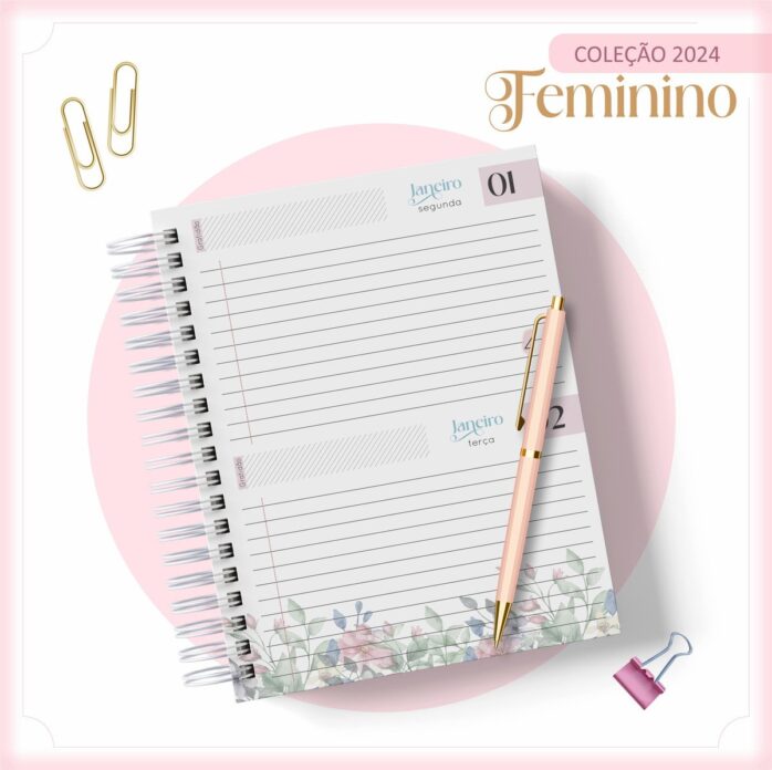 Agenda 2024 Floral Feminino