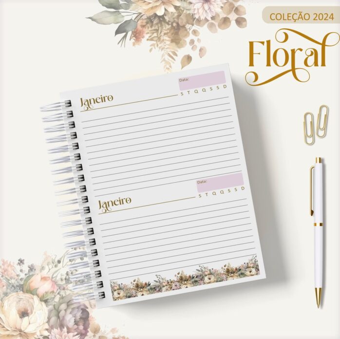 Agenda 2024 Floral Gold