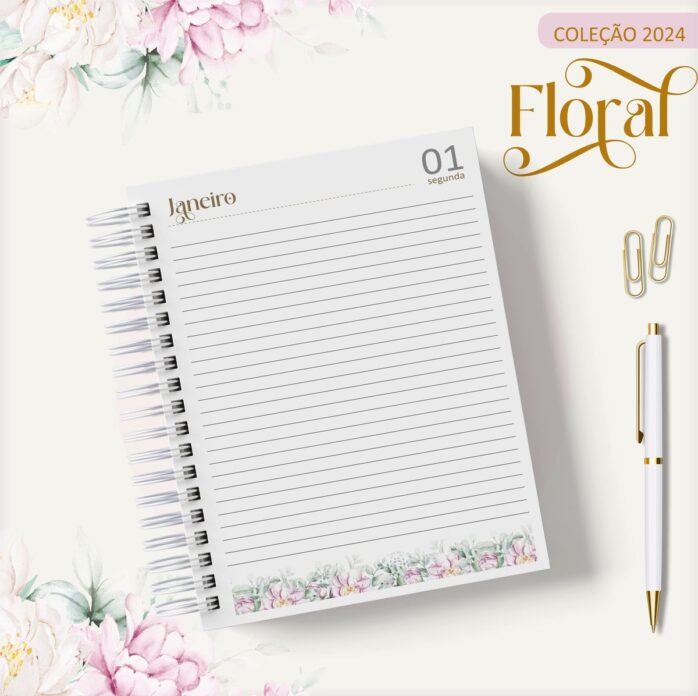 Agenda 2024 Floral Rosa