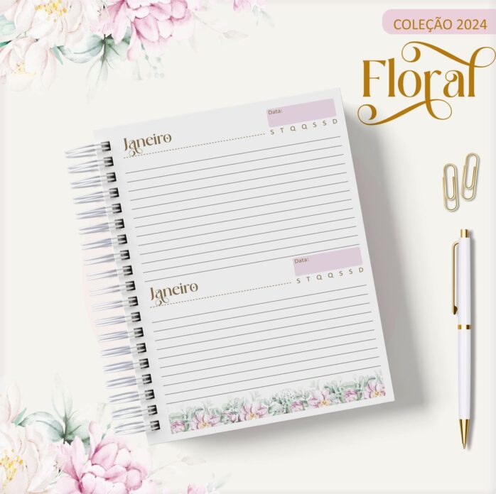Agenda 2024 Floral Rosa