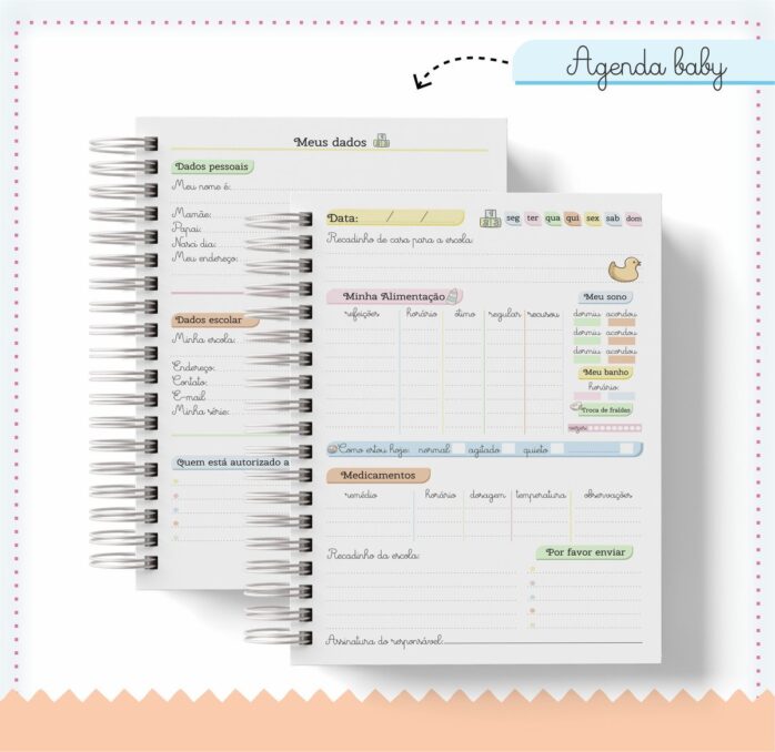 Agenda Baby Menina e Menino