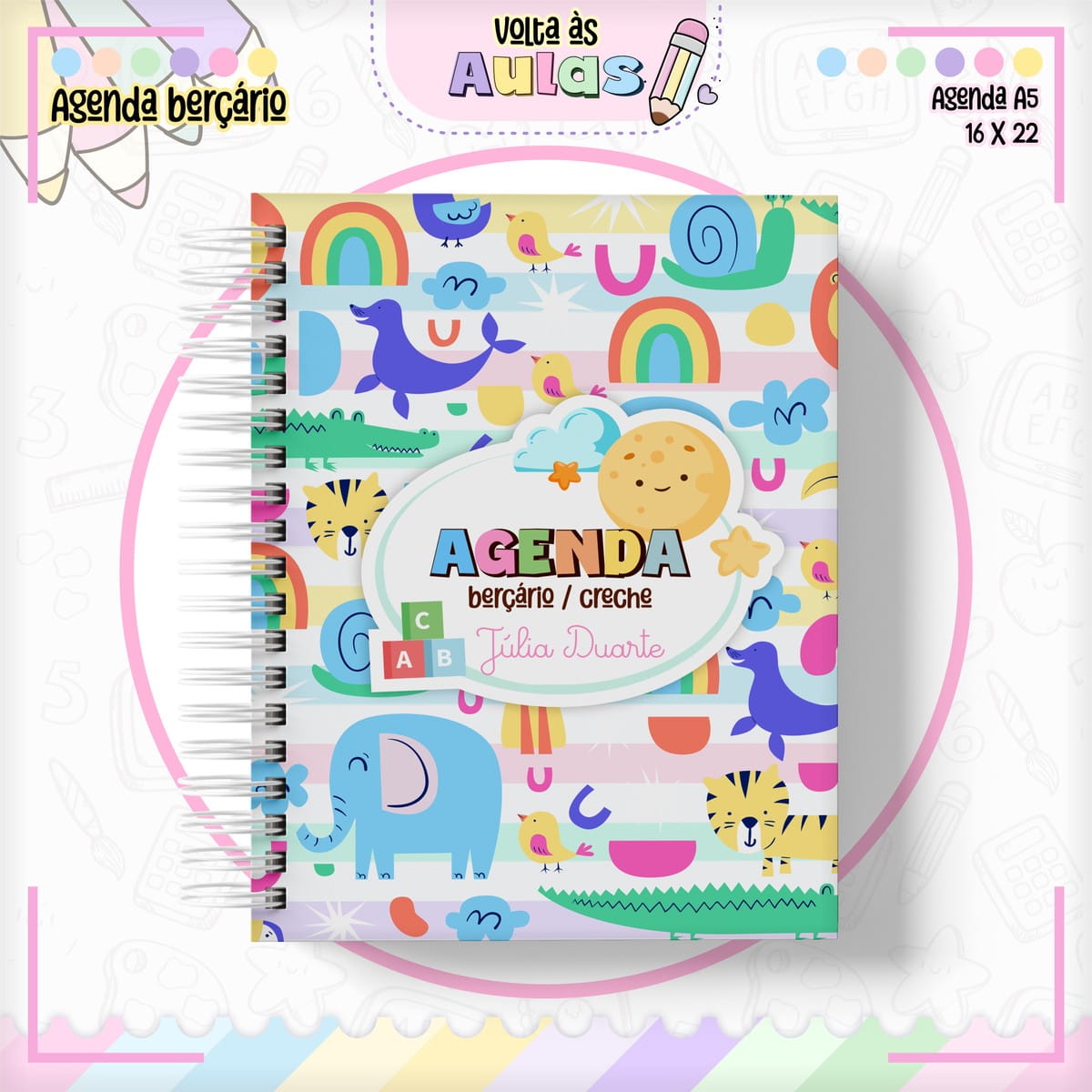 Agenda Berçário Digital para Imprimir e Encadernar 2 Agenda Berçário Digital para Imprimir e Encadernar - Imagem 2