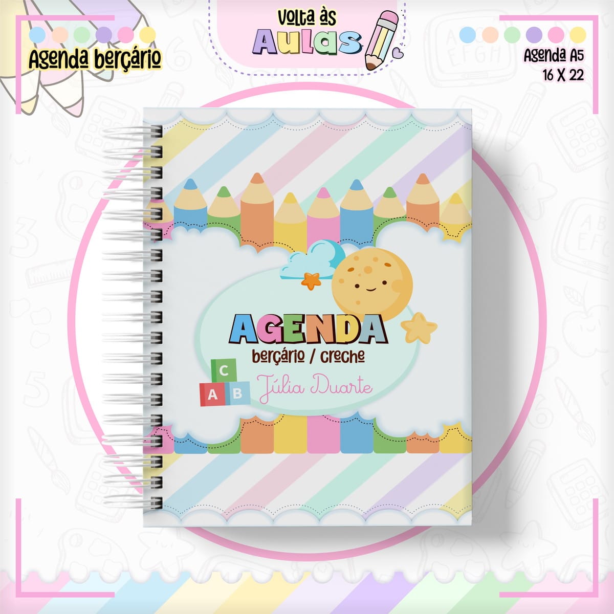 Agenda Berçário Digital para Imprimir e Encadernar 4 Agenda Berçário Digital para Imprimir e Encadernar - Imagem 4