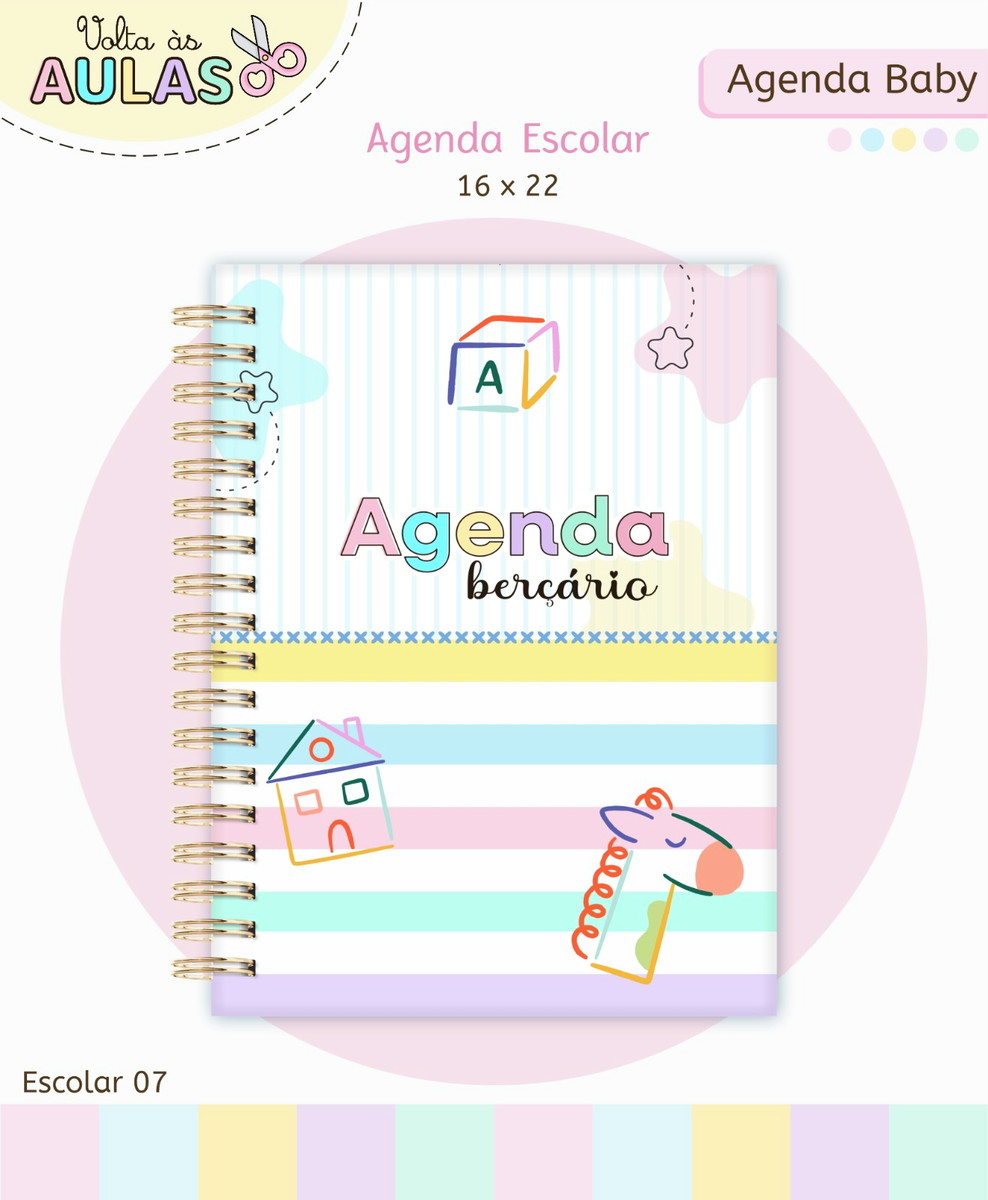 Agenda Berçário Baby Kit Digital A5 para Imprimir 4 Agenda Berçário Baby Kit Digital A5 para Imprimir - Imagem 4