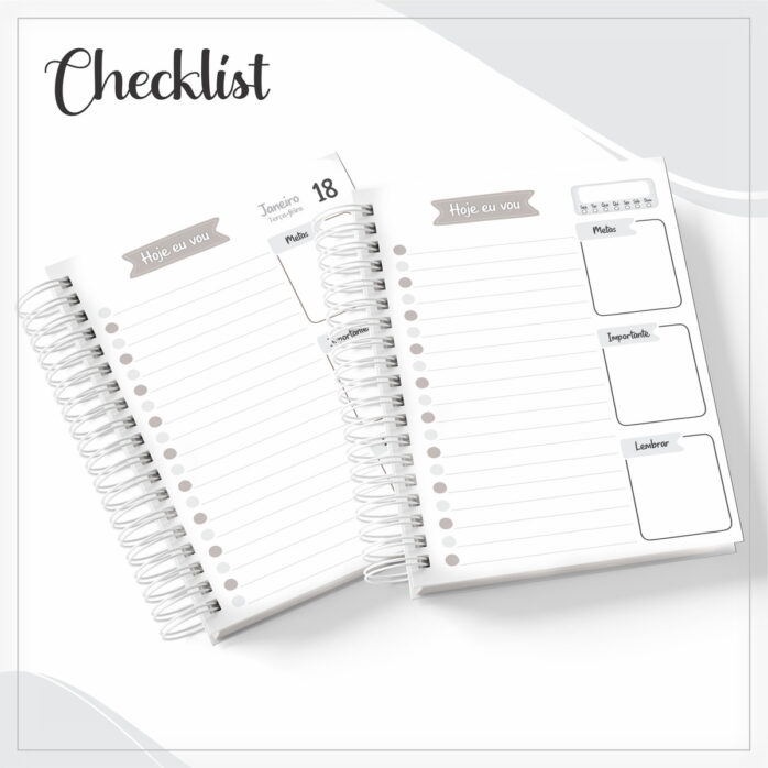 Agenda Checklist Masculina Azul
