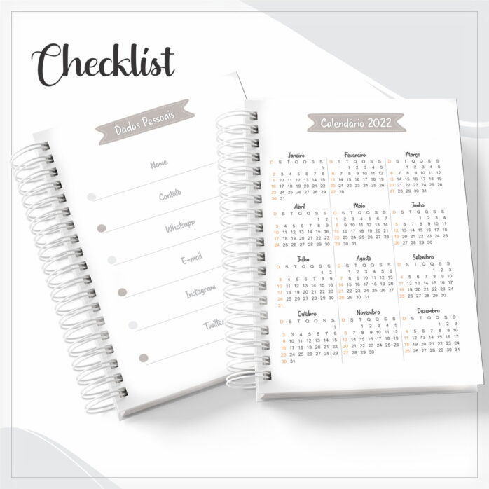 Agenda Checklist Masculina Azul
