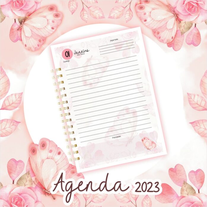 Agenda Datada 2023 Borboletas