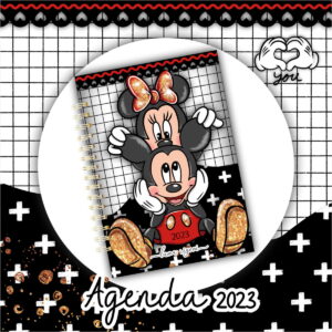 Agenda Datada 2023 Mickey e Minnie Arquivo Digital Editável 35 agenda datada 2023 mickye e minnie arquivo digital
