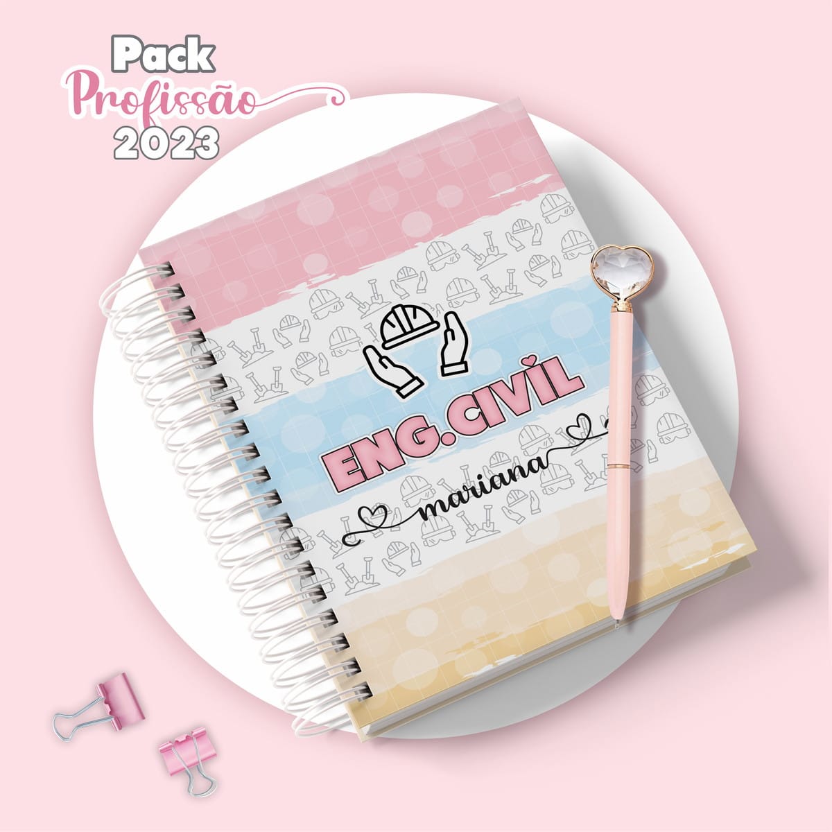 Agenda Personalizada Engenharia Civil Feminina para Imprimir 2 Agenda Personalizada Engenharia Civil Feminina para Imprimir - Imagem 2