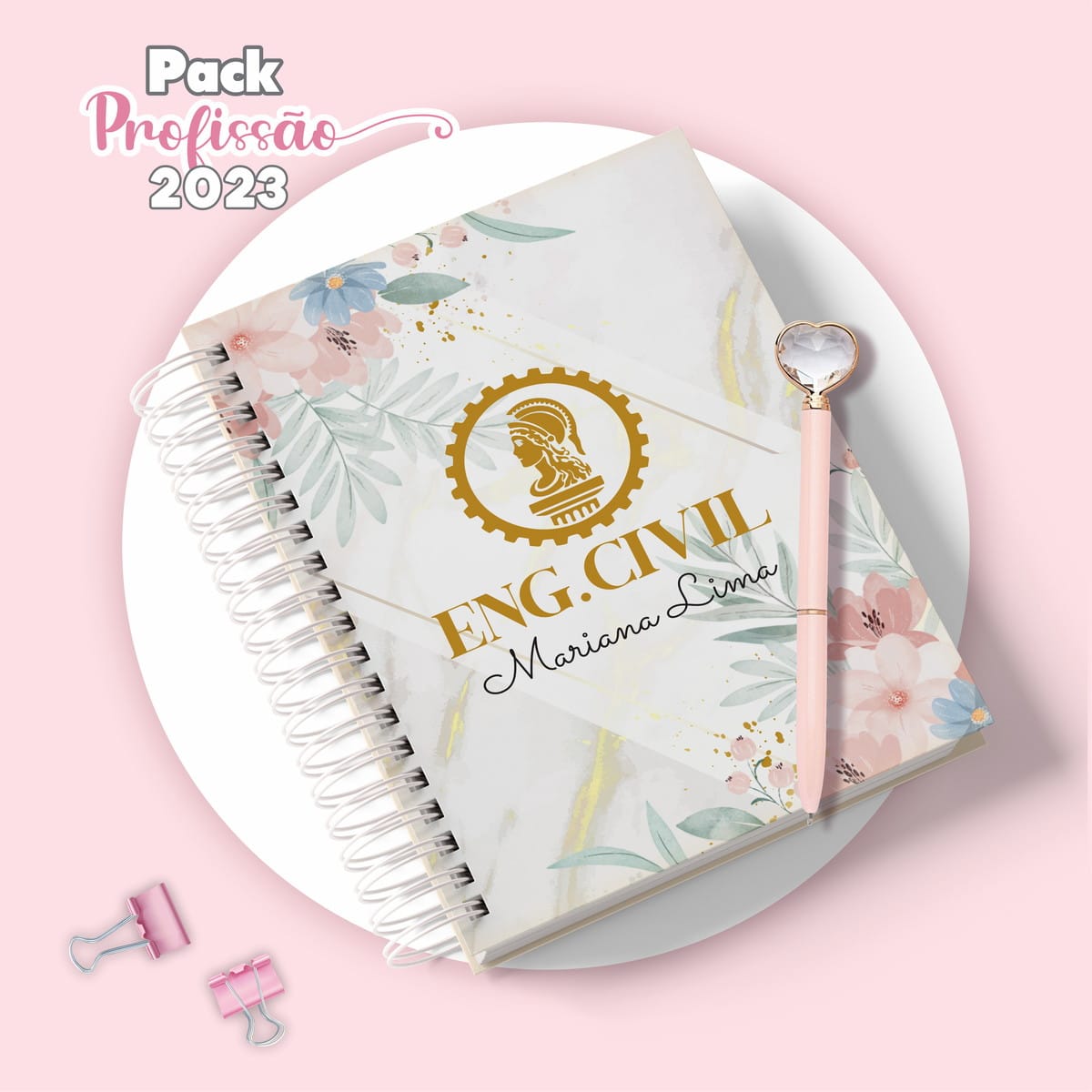 Agenda Personalizada Engenharia Civil Feminina para Imprimir 3 Agenda Personalizada Engenharia Civil Feminina para Imprimir - Imagem 3