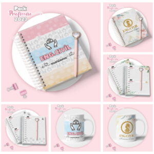 Agenda Personalizada Engenharia Civil Feminina para Imprimir 14 agenda engenharia civil feminina arquivo digital