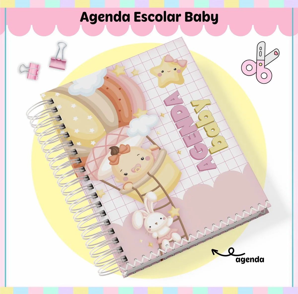Agenda Escolar Baby Menina e Menino 2 Agenda Escolar Baby Menina e Menino