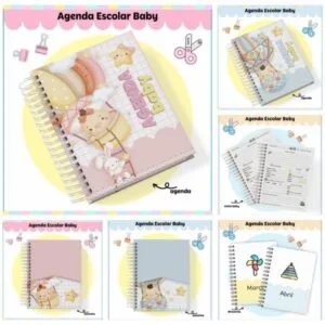 Agenda Escolar Baby Menina e Menino 13 Agenda Escolar Baby Menina e Menino
