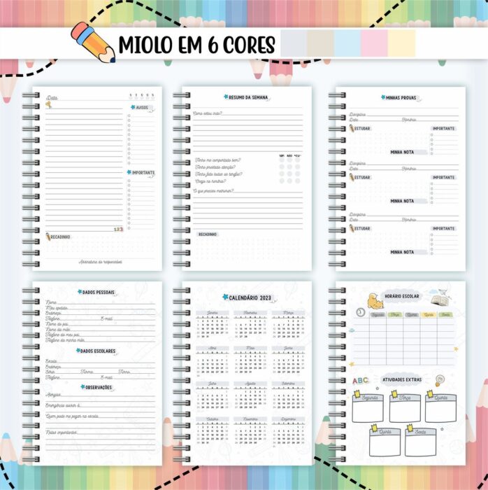 Agenda Escolar Colorida