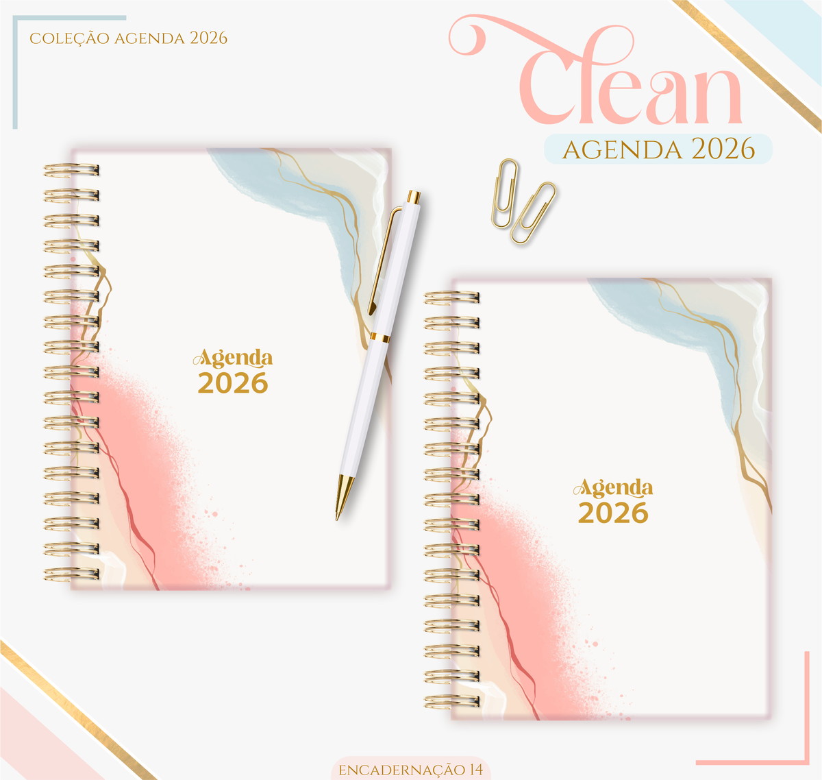 Agenda Feminina 2026 Digital para Imprimir e Encadernar 1 Agenda Feminina 2026 Digital para Imprimir e Encadernar