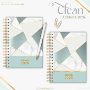 Agenda Feminina 2026 Digital com Design Marmorizado 4 agenda feminina basic marble 2026 arquivo digital 5