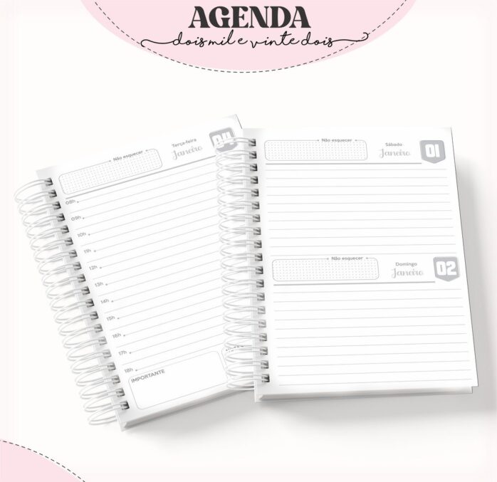 Agenda Feminina Floral